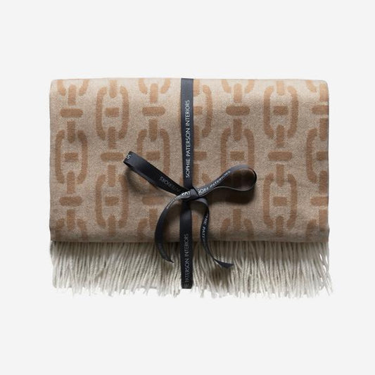 Andrew Martin Burlington Tan Throw