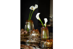 Murela 21x30cm Amber Glass Vase