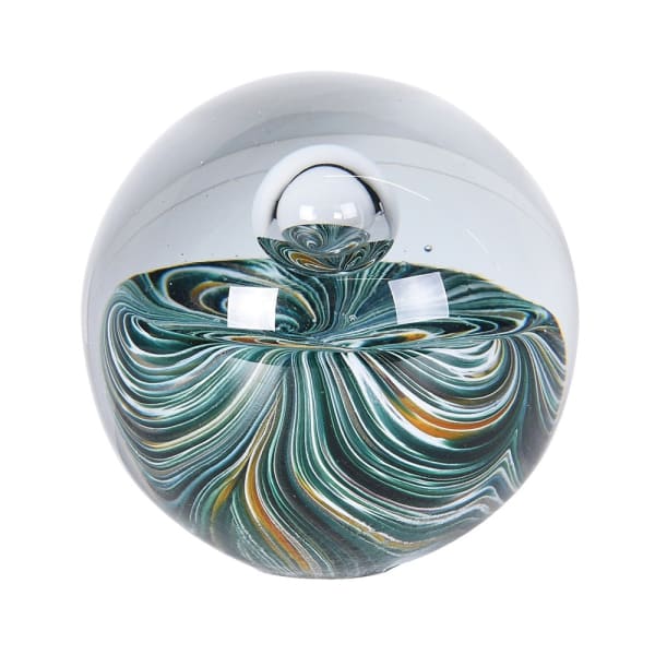 Green Melt Glass Paperweight