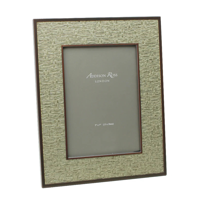 Sophie Paterson Rattan Frame 5x7" - Moss Green