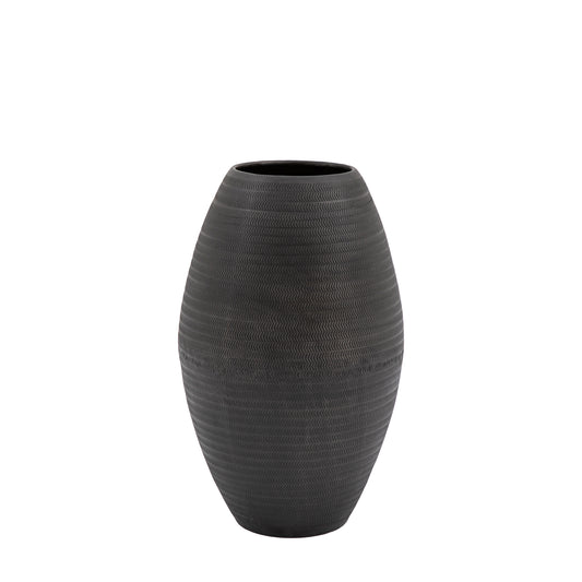 Artistic Aluminium Tall Vase Arrow Black