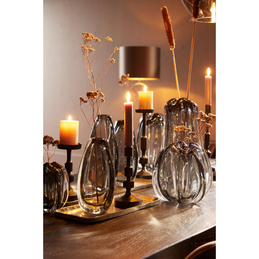 Murela 14.5x16cm Grey Glass Vase