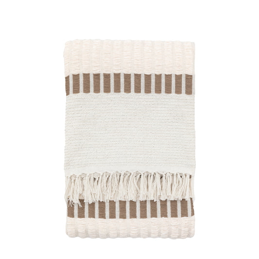 Longshaw Woven Throw Natural