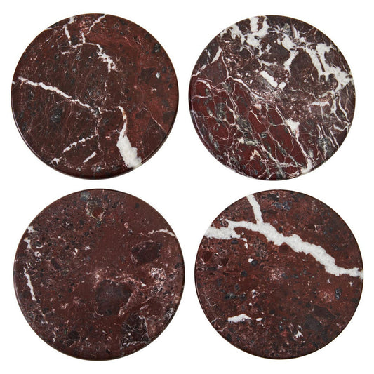 Salmo Set of 4 Red Marble Coasters