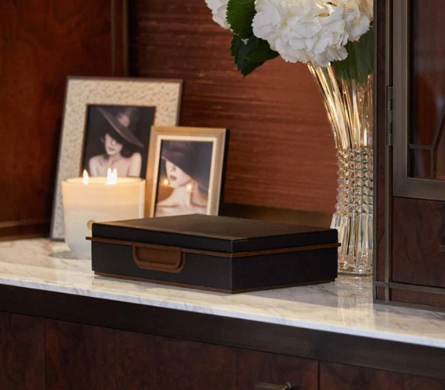 Sophie Paterson Large Anthracite Faux Shagreen Box