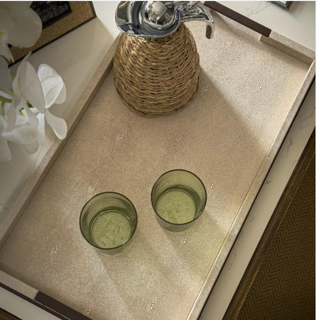 Sophie Paterson Large Ecru Shagreen Tray