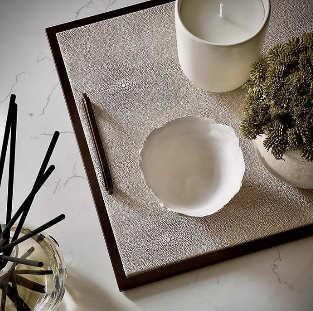 Sophie Paterson Ecru Shagreen Tray