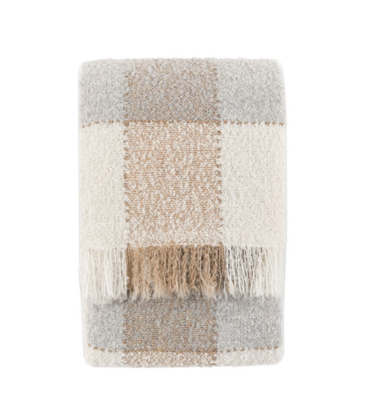 Autumn Check Boucle Throw