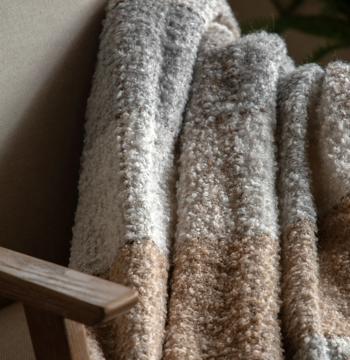 Autumn Check Boucle Throw