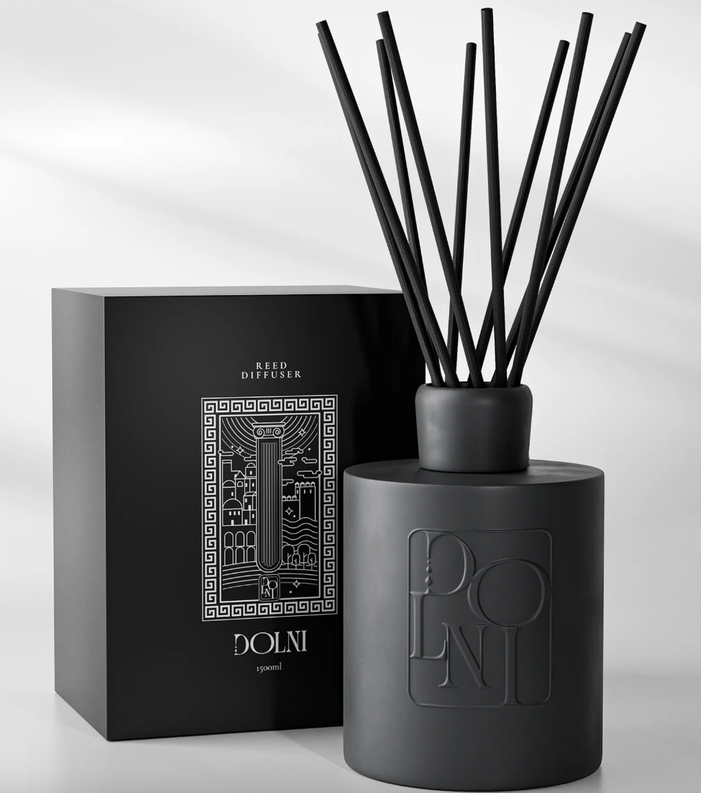 Dolni Extra Large Black Ceramic Rodí Noir Reed Diffuser