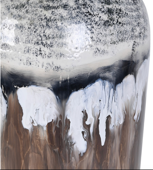 Misty Hue Enamel Vase