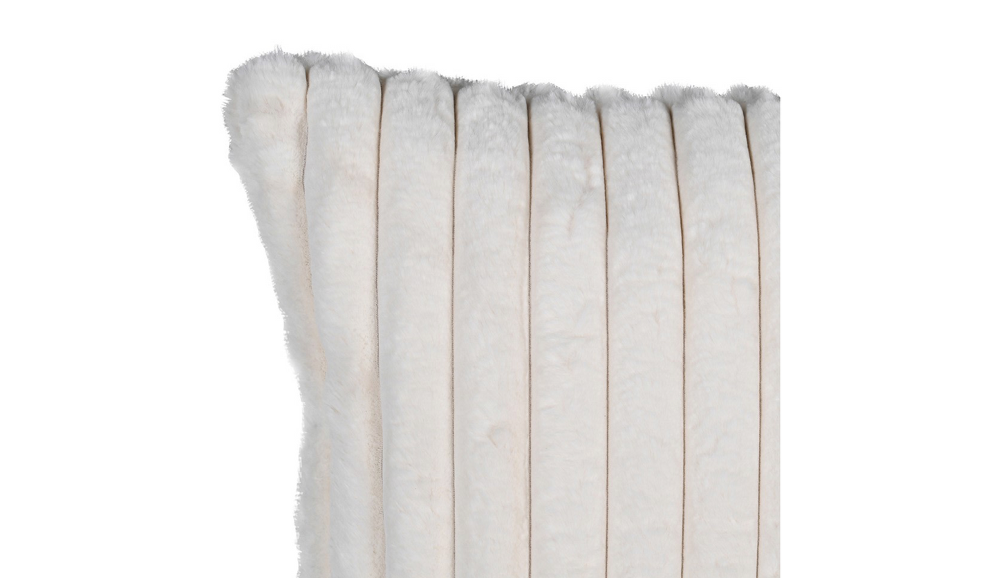 Cream Faux Rabbit Cushion