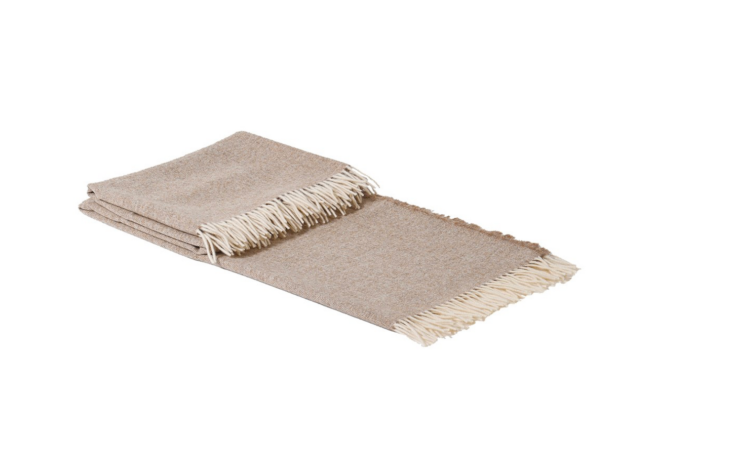 Driftwood Wool Fringe Throw