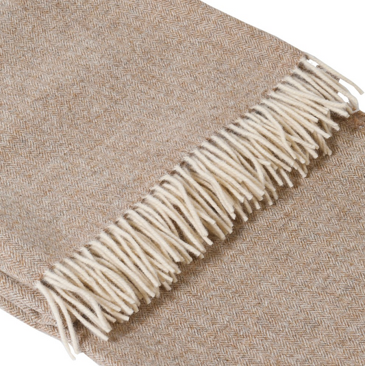Driftwood Wool Fringe Throw