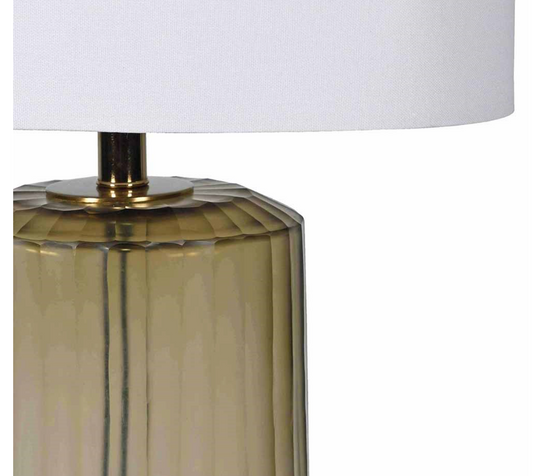 Olive Glass Table Lamp
