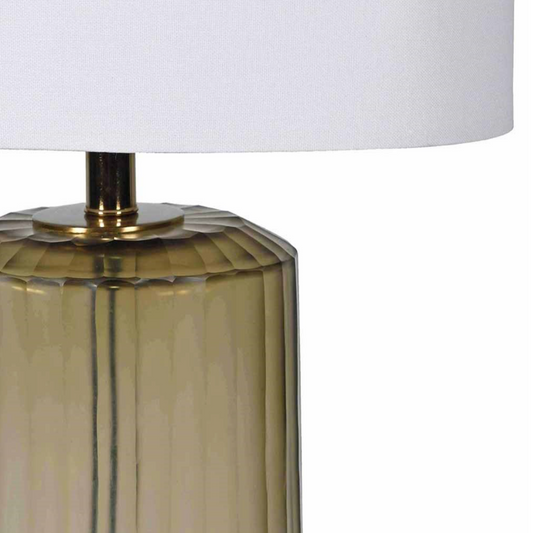 Olive Glass Table Lamp