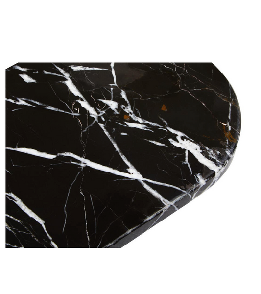 Oval Black Marble Tray