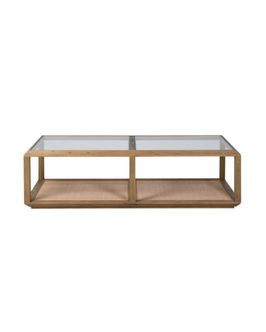 Oak and Glass Coffee Table