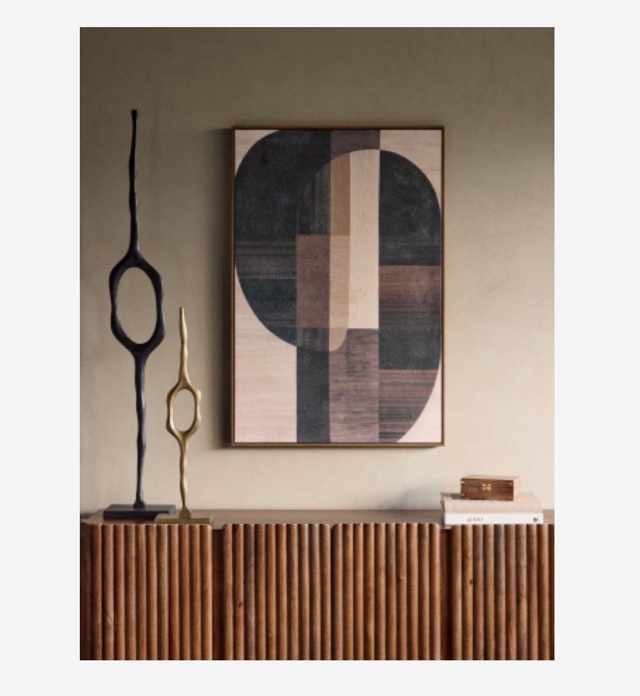 Forma Textured Framed Canvas Wall Art - 80x120cm