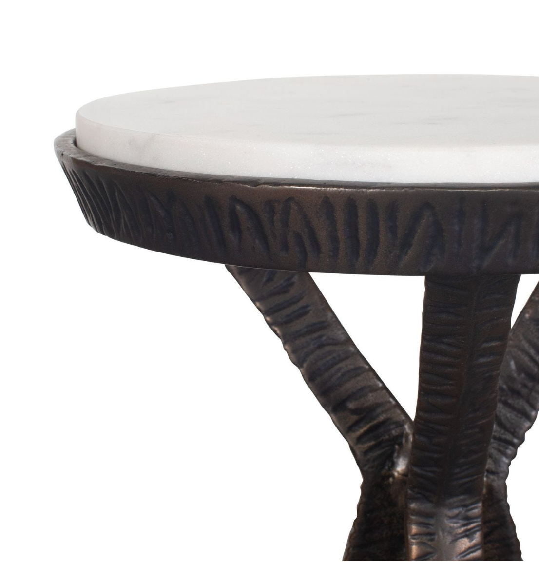 Uttermost Tilton White Marble Accent Table