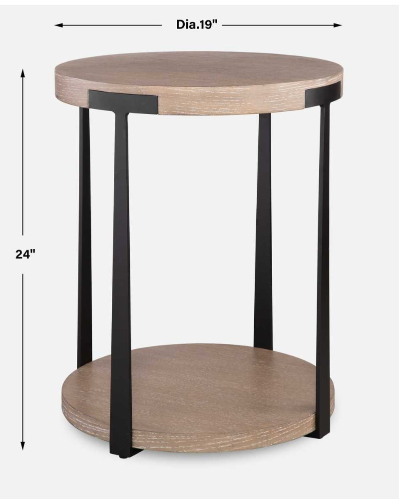 Uttermost Palisade Side Table in Natural