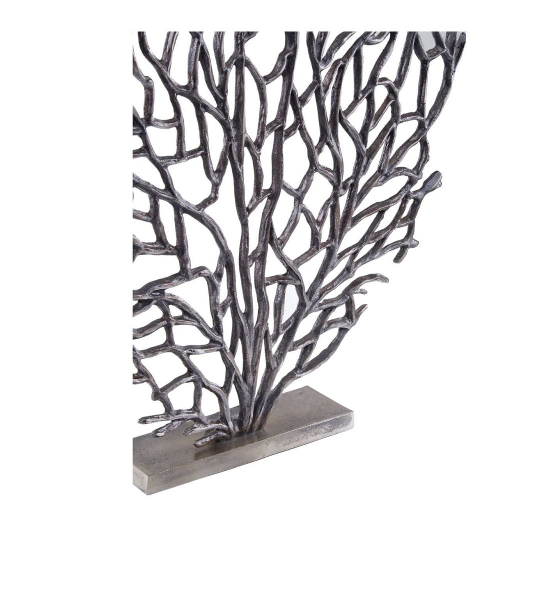 Prato Large Black Nickel Finish Coral Sculpture