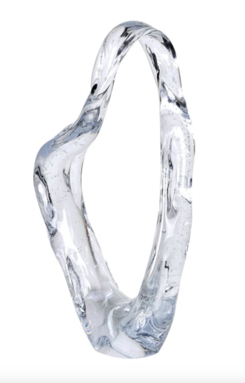 Large Hand Blown Glass Bubble Twist Sculpture
