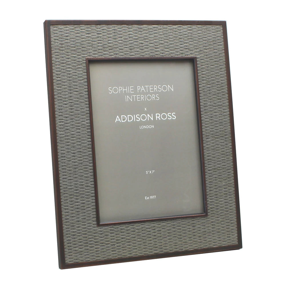 Sophie Paterson Rattan Frame 5x7" - Storm