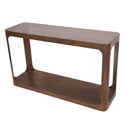 Thorpe Metal and Glass Console Table