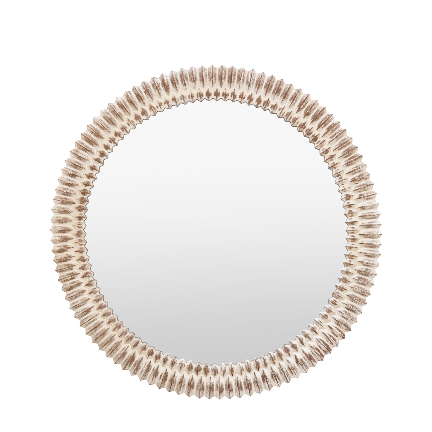 Pimlico Round Mirror White Wash
