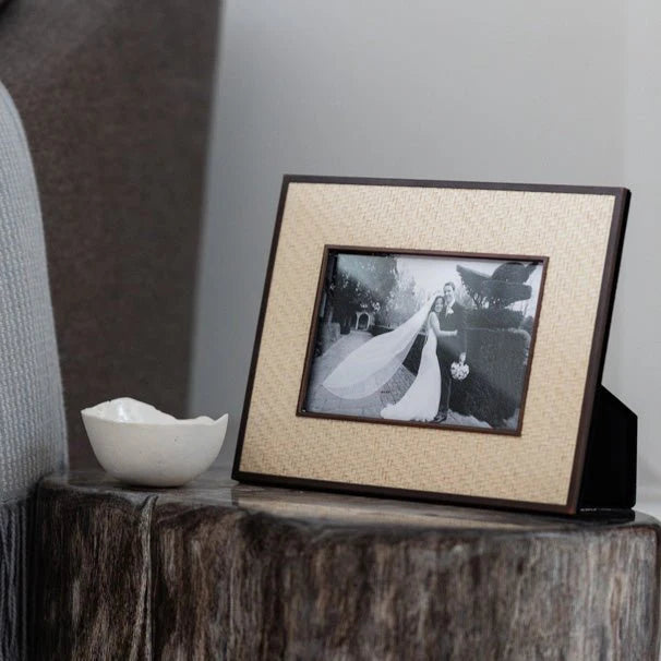 Sophie Paterson Rattan Frame 8x10" - Alabaster