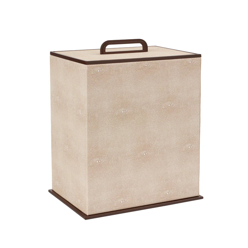Sophie Paterson Ecru Faux Shagreen Bin