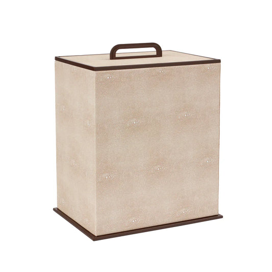 Sophie Paterson Ecru Faux Shagreen Bin