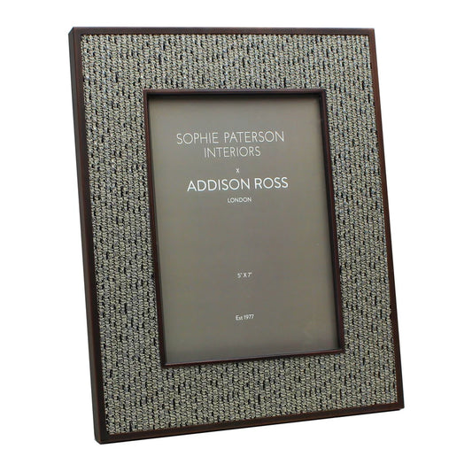 Sophie Paterson Grey Tweed Rattan Frame 5x7"