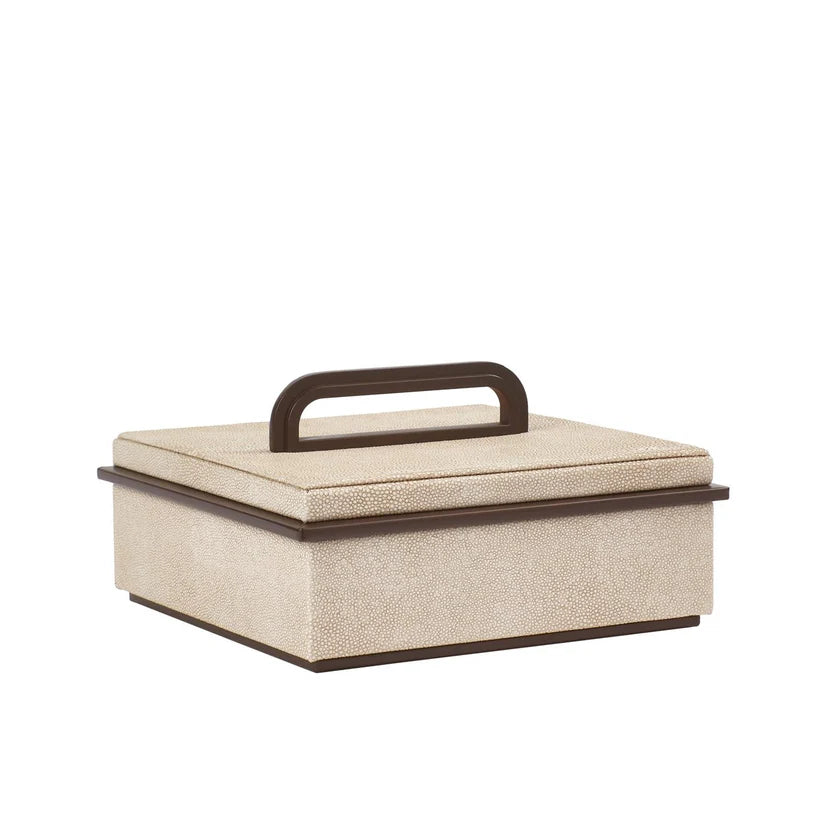 Sophie Paterson Small Ecru Faux Shagreen Box