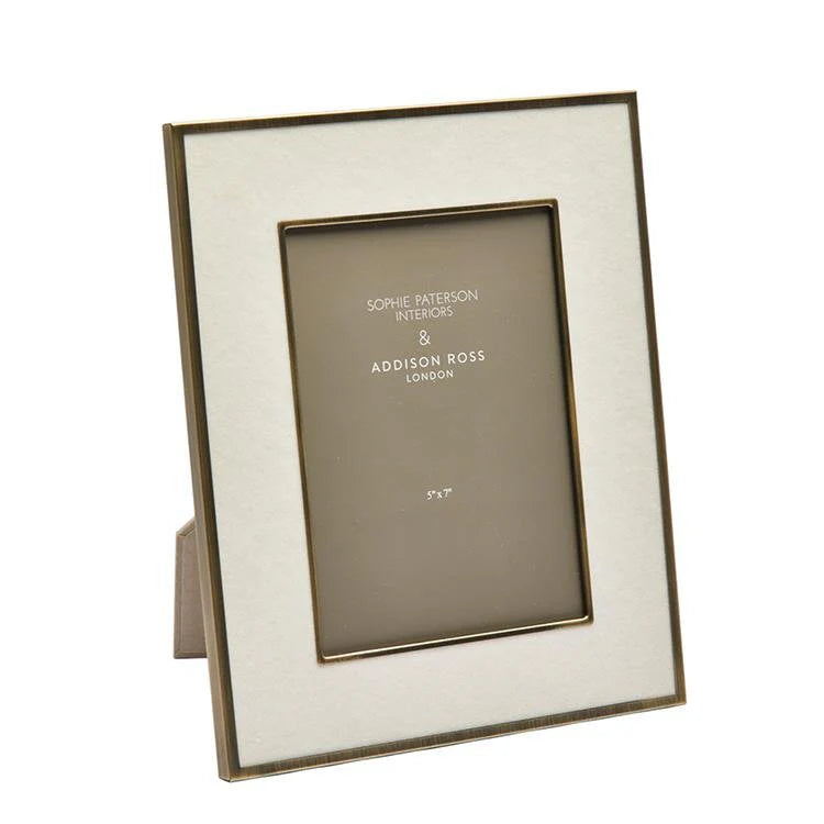 Sophie Paterson Photo Frame Cream Velvet 5 x 7"