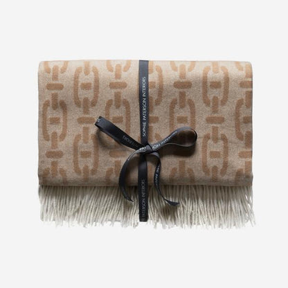 Andrew Martin Burlington Tan Throw