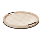 Sophie Paterson Large Round Ecru Shagreen Tray