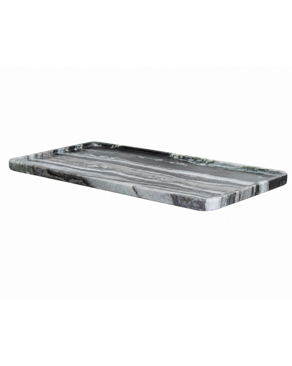 Kiara Plate Black and White Marble Plate