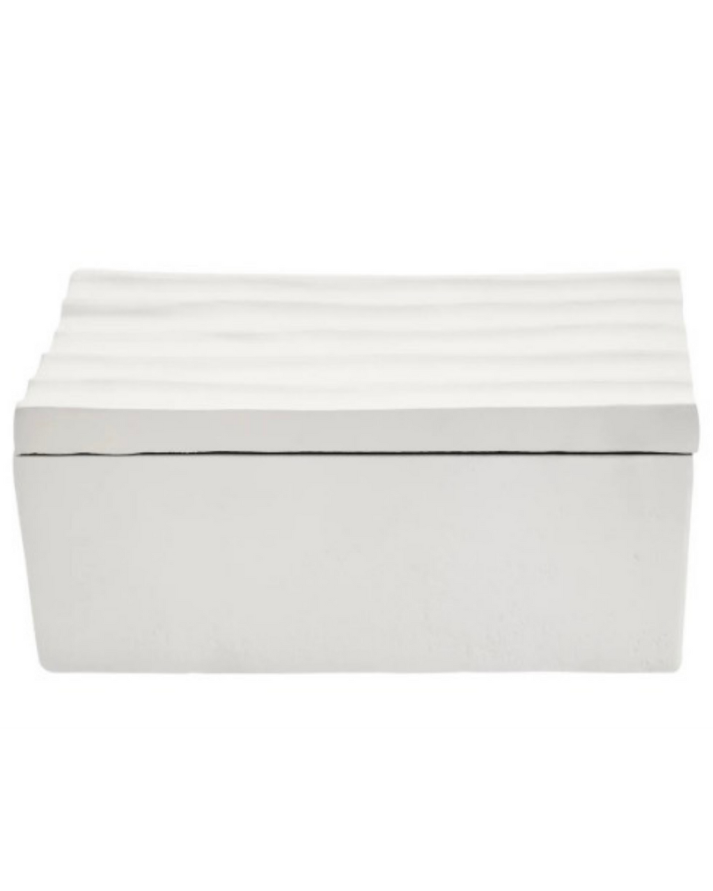 Mira Large Ivory Finish Rippled Box