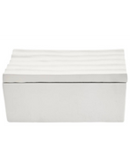 Mira Large Ivory Finish Rippled Box