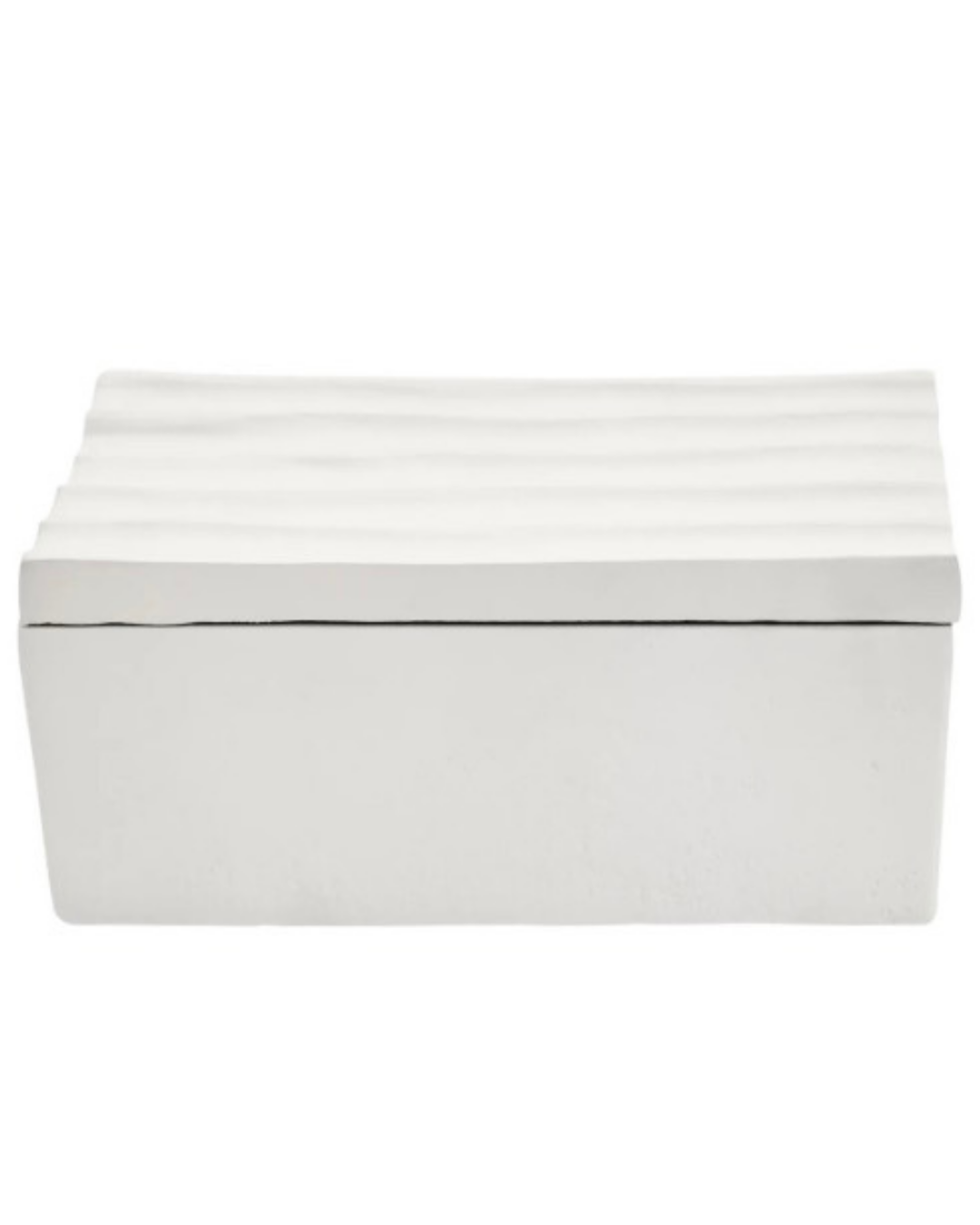 Mira Large Ivory Finish Rippled Box