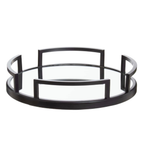 Cruzar Matte Black Mirrored Tray