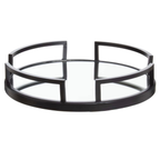 Cruzar Matte Black Mirrored Tray