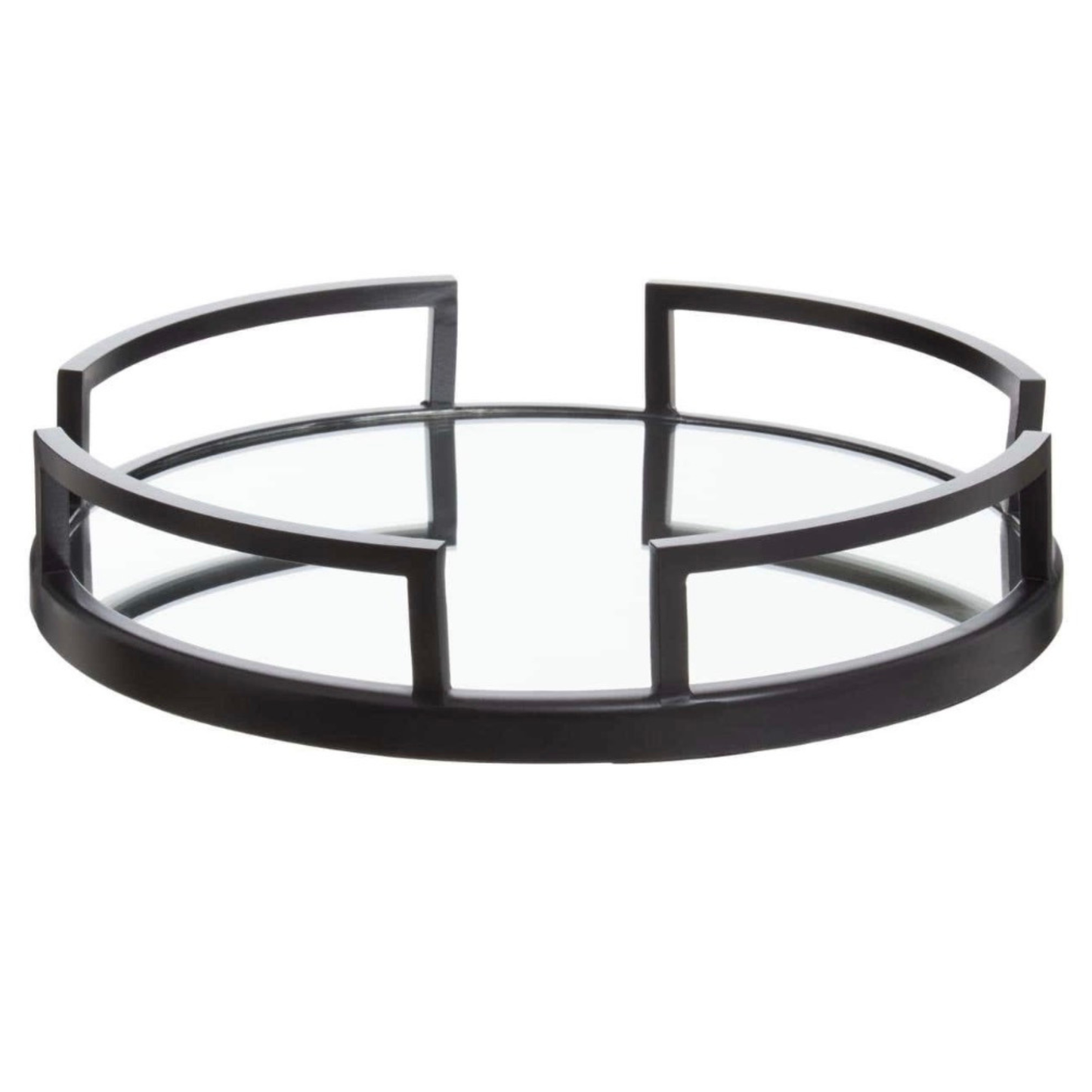 Cruzar Matte Black Mirrored Tray