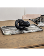 Kiara Plate Black and White Marble Plate