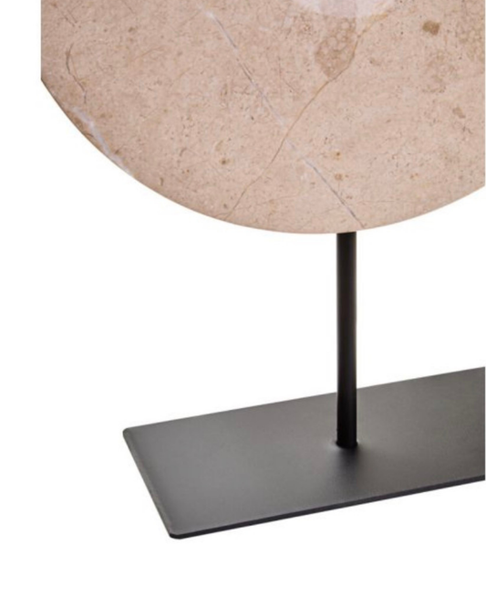 Zoro Medium Cream Marble Disc Sculpture