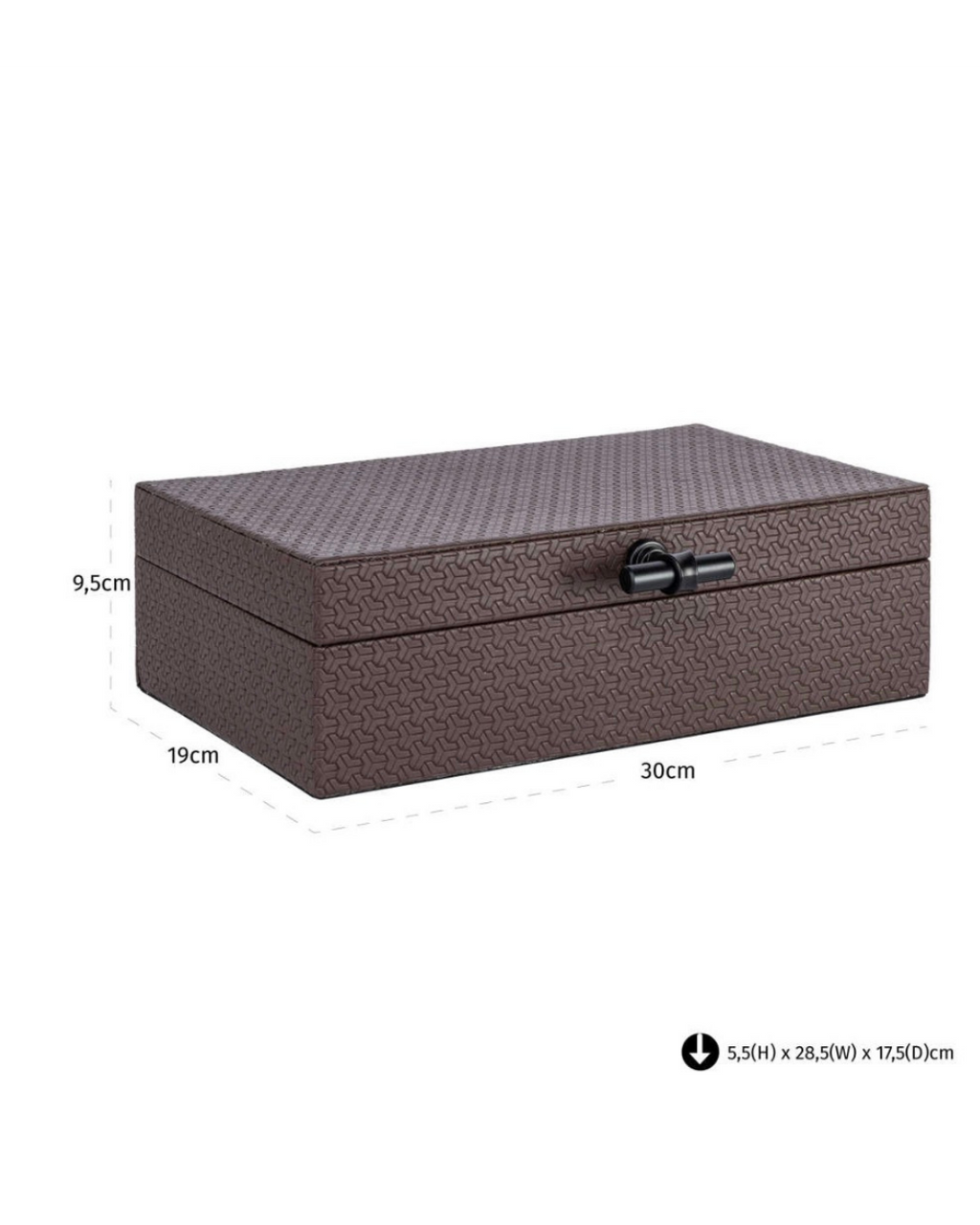 Richmond Interiors Storage Box Billie Dark Brown Large