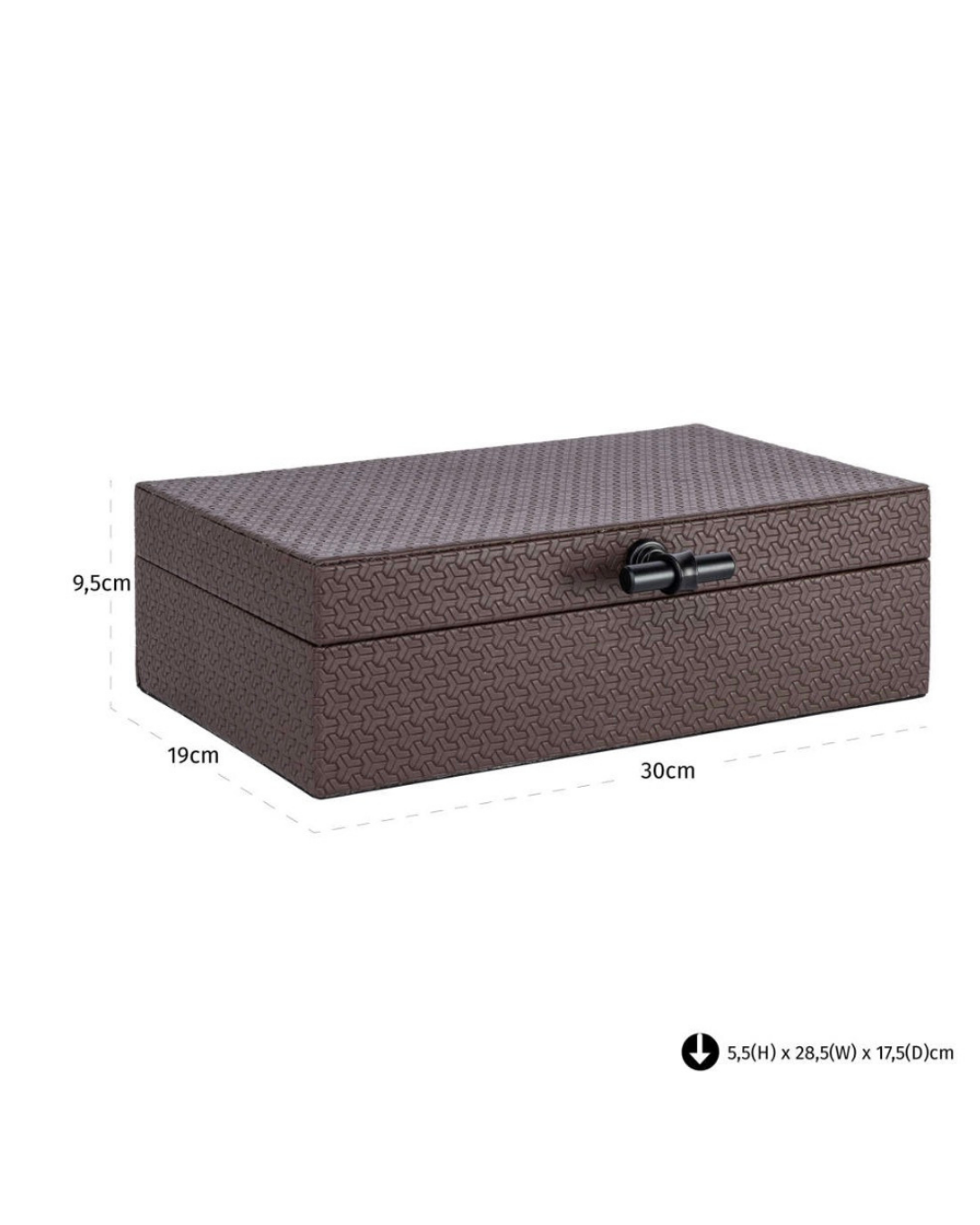 Richmond Interiors Storage Box Billie Dark Brown Large