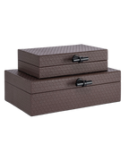 Richmond Interiors Storage Box Billie Dark Brown Large
